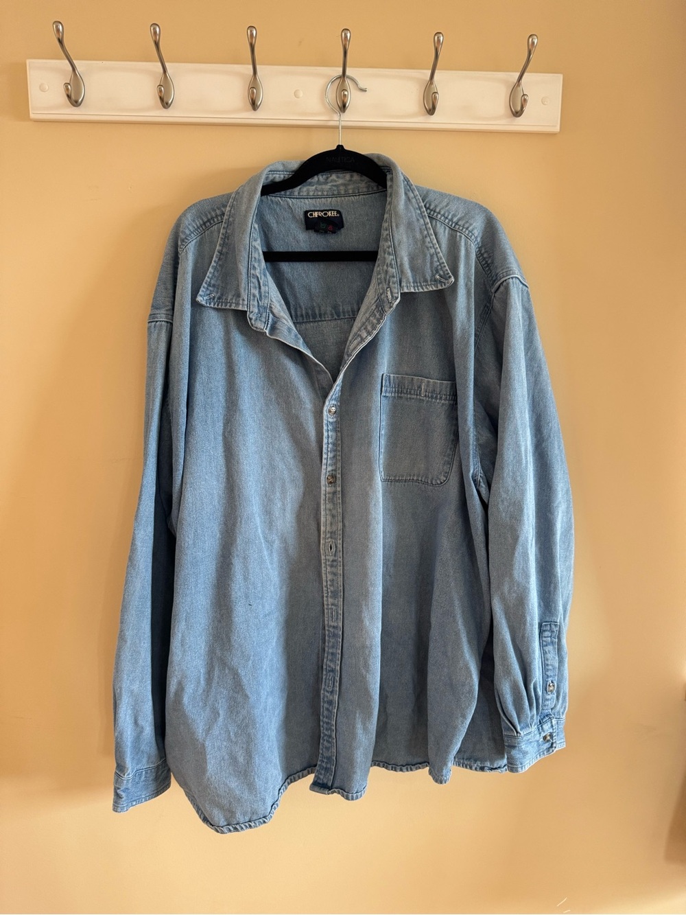 Cherokee Light Blue Denim Button-Up Shirt